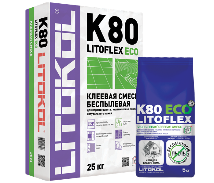 LITOFLEX K80 ECO серый мешок 25 кг - фото 54744