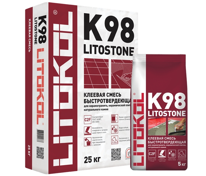LITOSTONE K98 серый мешок 25 кг - фото 54755