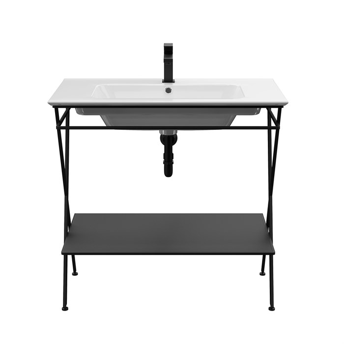 PIA.N.85\BLK Металлическая структура PIANO Next напольная 85, черная матовая - фото 63101