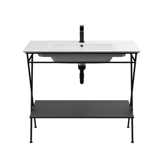 PIA.N.95\BLK Металлическая структура PIANO Next напольная 95, черная матовая - фото 63109