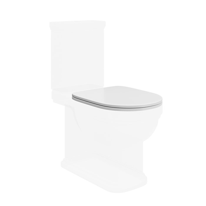 PO.seat.01\WHT Сиденье POMPEI Soft close + Clip up белый - фото 64411