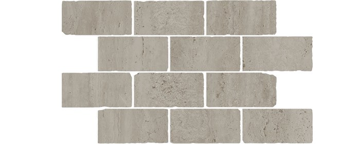 BR033 Бордюр Сан-Марко мозаичный серый матовый обрезной 46,5x26,5x0,9 - фото 74904