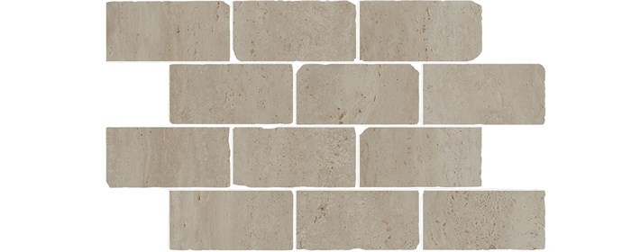 BR034 Бордюр Сан-Марко мозаичный бежевый матовый обрезной 46,5x26,5x0,9 - фото 74905