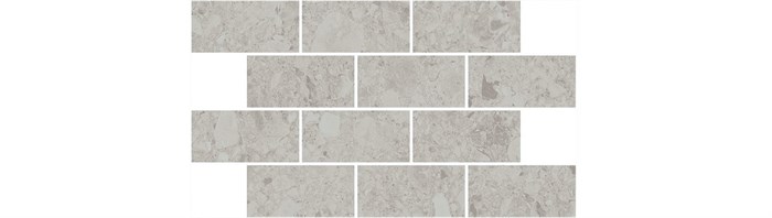 DD605820/MM Декор Чеппо ди Гре мозаичный серый светлый матовый обрезной 34,6x20x0,9 - фото 74996