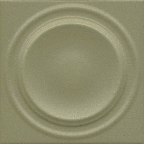 OBE005 Декор Аква Альта 2 зелёный матовый структура 20x20x0,95 - фото 75050
