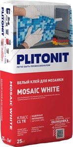 MOSAIC WHITE белый клей для мозаики, плитки, керамогранита и натур.камня, класс С1ТЕ, 25 кг