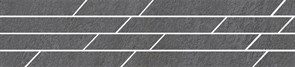 SG144/005T Бордюр Гренель серый темный мозаичный 46,8x9,8x0,9