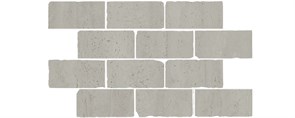 BR032 Бордюр Сан-Марко мозаичный серый светлый матовый обрезной 46,5x26,5x0,9
