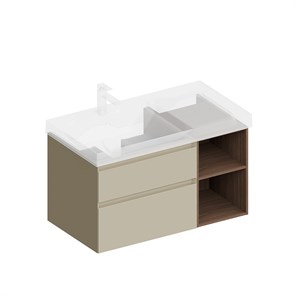 {{photo.Alt || photo.Description || 'CUB.90.2Lh/LIM.N Тумба CUBO левая подвесная с ящиками 90, лимо матовая- структ.орех'}}