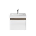 MO.60.1+1\WHT Тумба MODULA подвесная 60 с ящиком 1+1, белая глянцевая - фото 63004