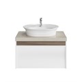 MO.80.1+1\WHT Тумба MODULA подвесная 80 с ящиком 1+1, белая глянцевая - фото 63027