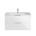 PI.F.95\WHT Тумба PIANO Forte подвесная 95 см, 2 ящика, белый глянцевый - фото 63071