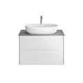 PLB.M.80.2\WHT Тумба PLAZA Modern, подвесная 80 см, 2 выдвижных ящика, белый - фото 63215