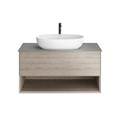 PLB.M.100.1\OAK.O Тумба PLAZA Modern, подвесная 100 см, 1 выдвижной ящика и полка, дуб Орегон - фото 63229