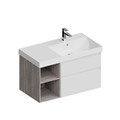 CUB.90Rh/WHT.M Тумба CUBO правая подвесная с ящиками 90, белая матовая - фото 74335