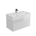 LOG.90.2/WHT Тумба LOGICA подвесная 2 ящика 90 см, белоснежный - фото 74434