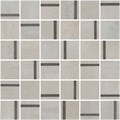 MM13130 Декор Гварди 1 мозаичный серый светлый матовый обрезной 30x30x0,9 - фото 75075