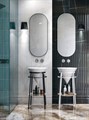CO.mi.P.42/BLK Зеркало CONO овальное 42, черное матовое - фото 83209